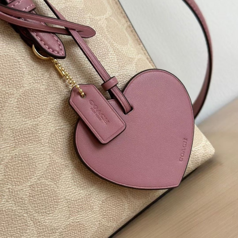 Coach Rose Pink Tote Bag - Picture 5 of 8